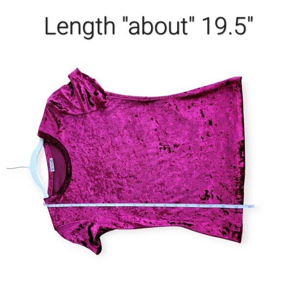 Crushed Velvet Bordeaux Baby Tee XS by Free People - Picture 6 of 8